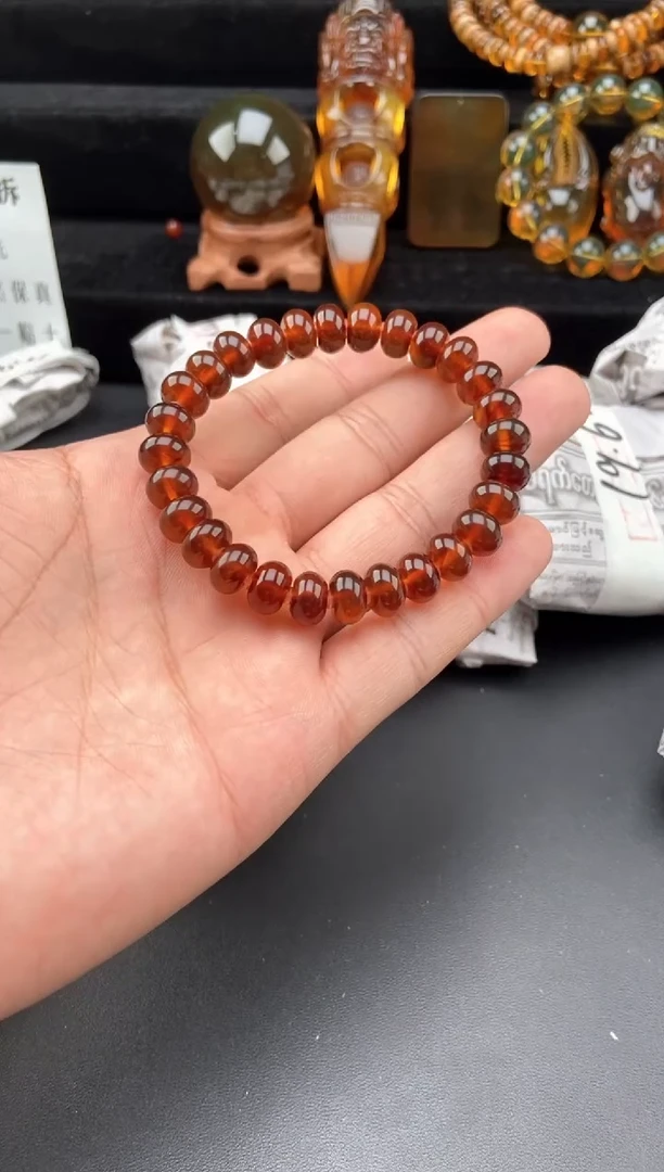 【闪购商品】琥珀手链未镶嵌算盘珠手串