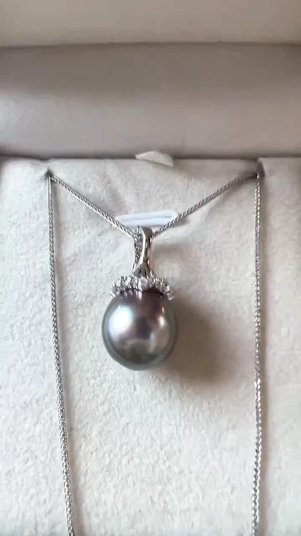 【闪购商品】海水珍珠吊坠(赠链)未镶嵌黑坠007大溪地吊坠