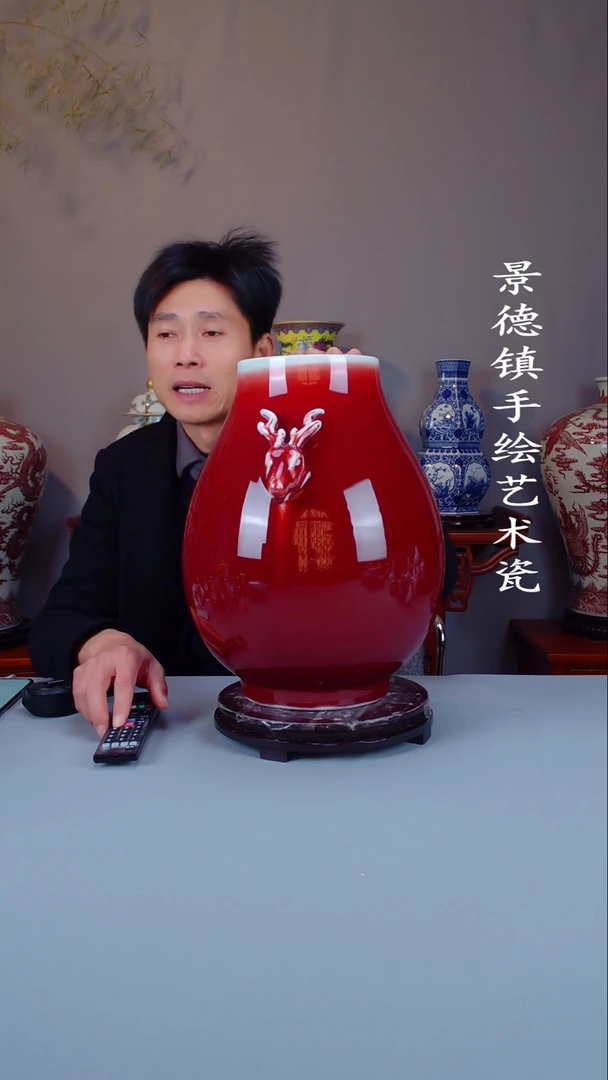 摆件陶瓷景德镇手工手绘陶瓷摆件68