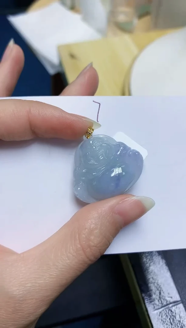 翡翠18K金镶嵌颈饰 天然翡翠A货