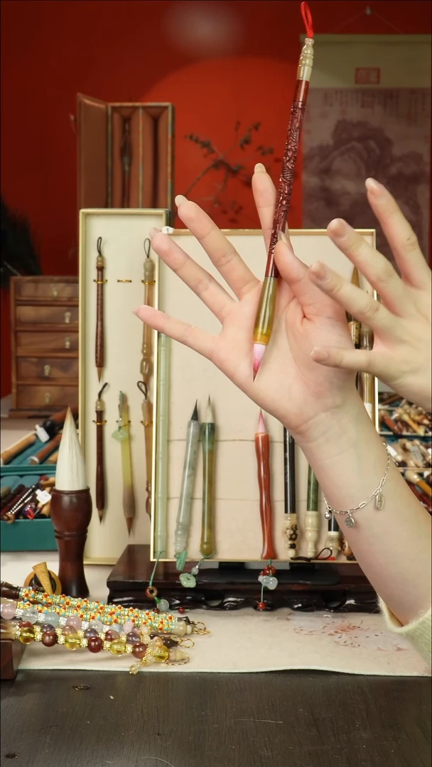 315号闪孤品高货毛笔链接 清水试笔 蘸墨不退