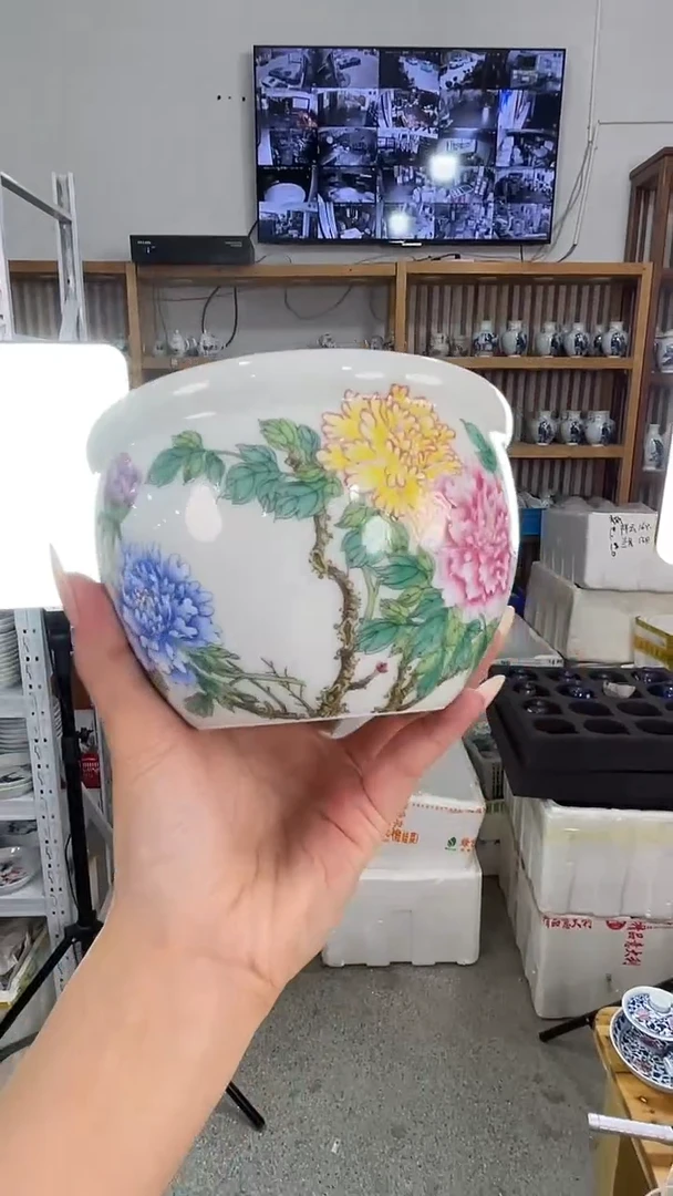 盖碗景德镇手工手绘陶瓷