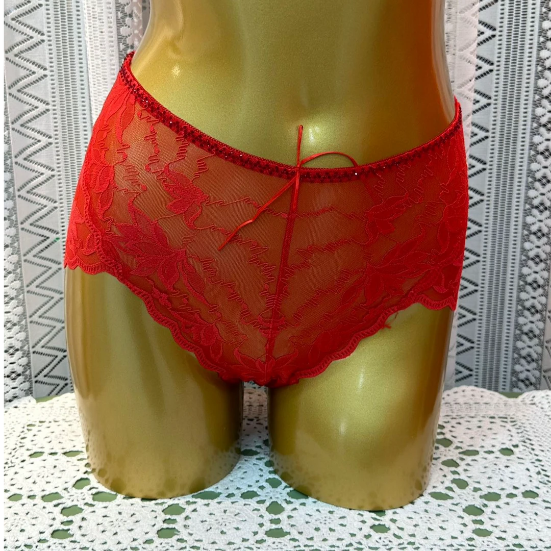 xarifa烫钻性感舒适女士中腰内裤5206