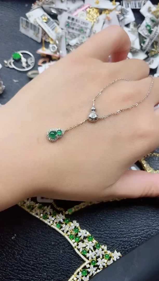 银S925镶嵌戒指翡翠1