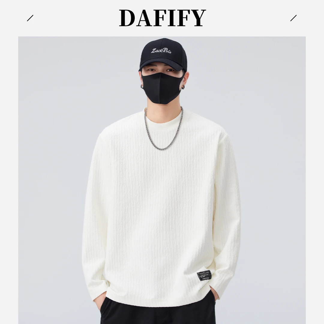 DAFIFY男士秋冬休闲套头卫衣套头加厚男士冬季男男灰色卫衣连帽