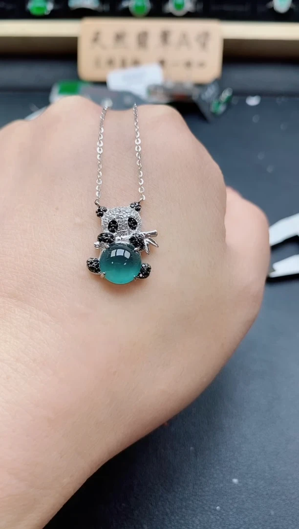 套链银S925镶嵌翡翠1