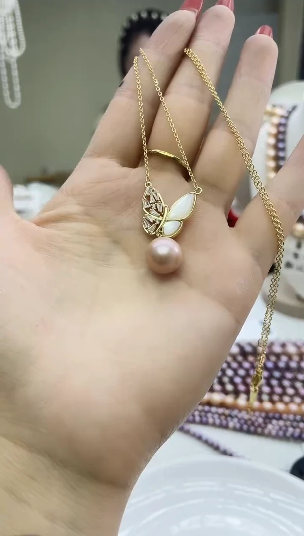 未镶嵌吊坠淡水珍珠紫色系