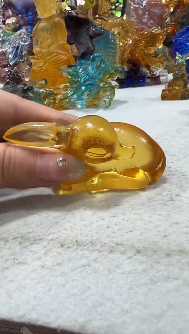琉璃手工艺品小鹿