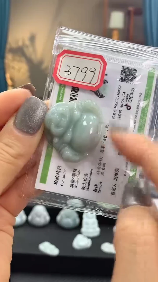 颈饰未镶嵌翡翠佛公3799