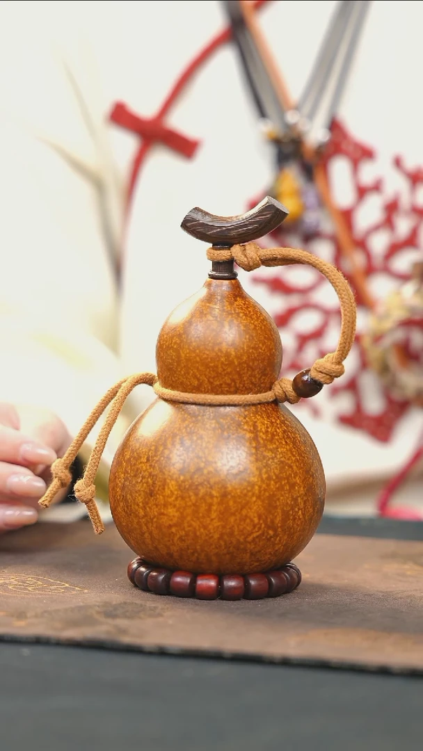 【闪购商品】RZ103大漆酒葫芦不包手串及旋转底座