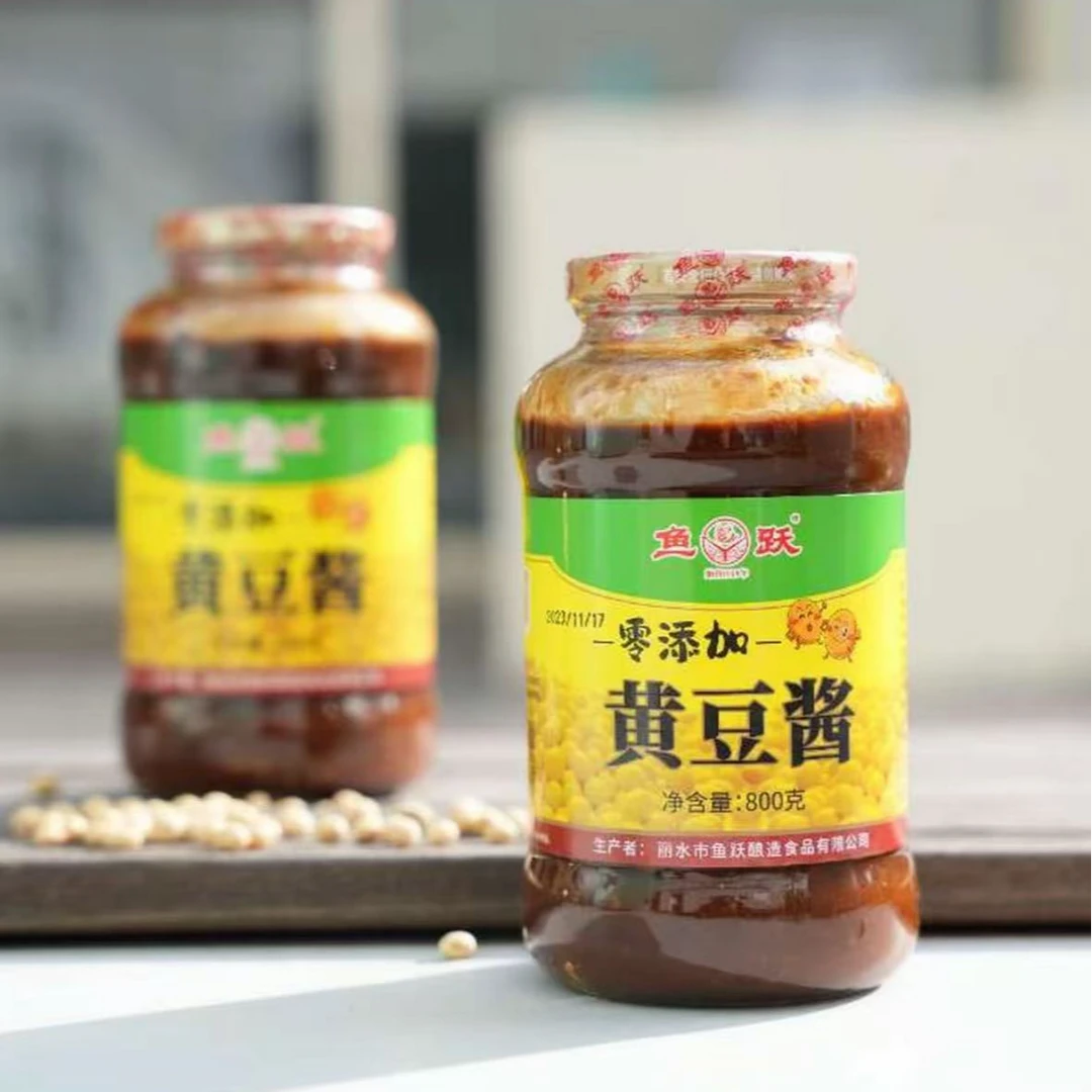 鱼跃[零添加]老缸黄豆酱手工800克经典纯粮酿造