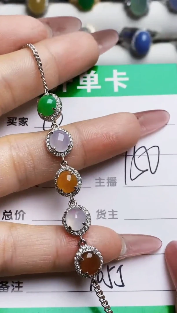 银S925镶嵌戒指翡翠7055