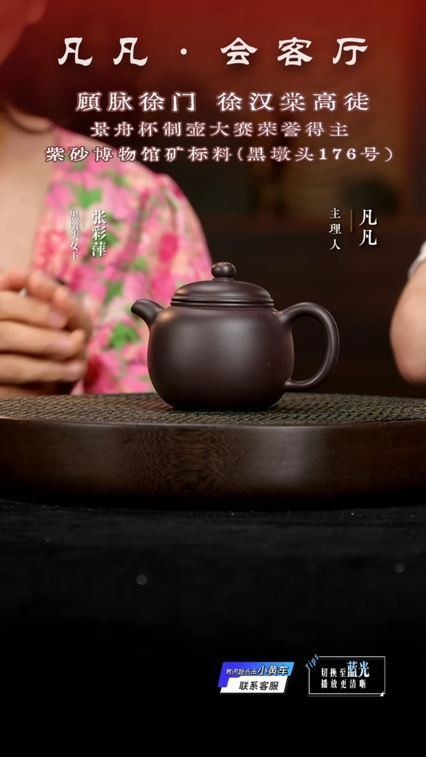 茶壶紫砂ZCP10张彩萍匏尊黑墩头240CC