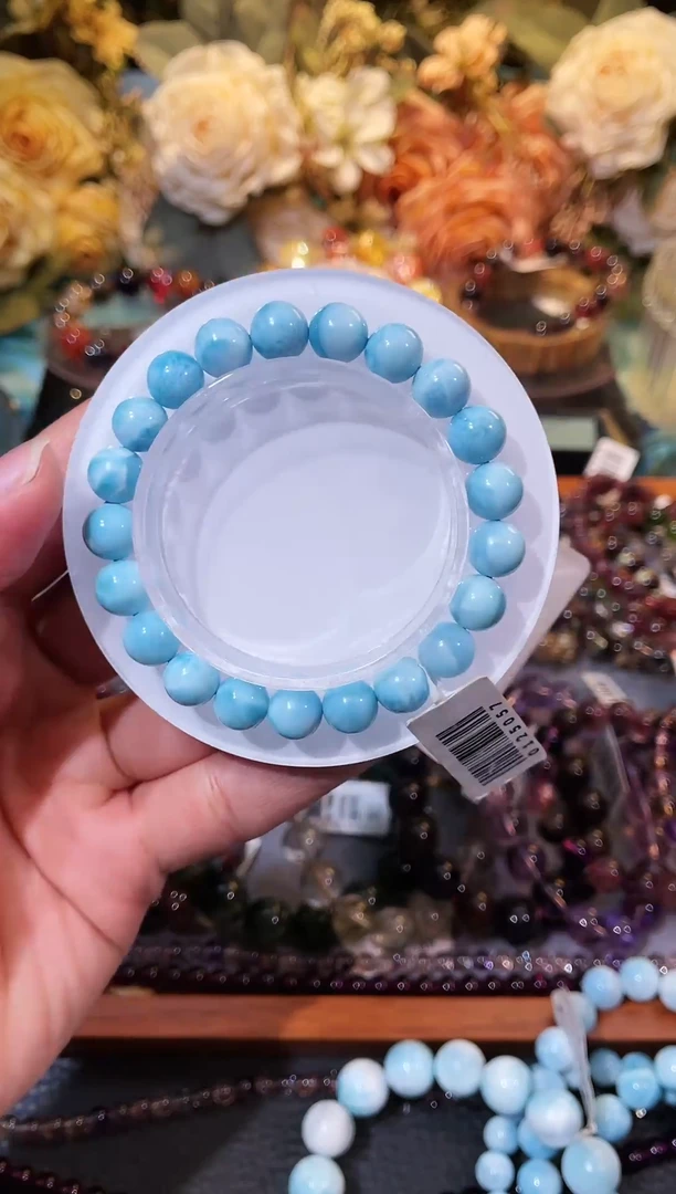 未镶嵌针钠钙石（海纹石）手链海纹石8m+