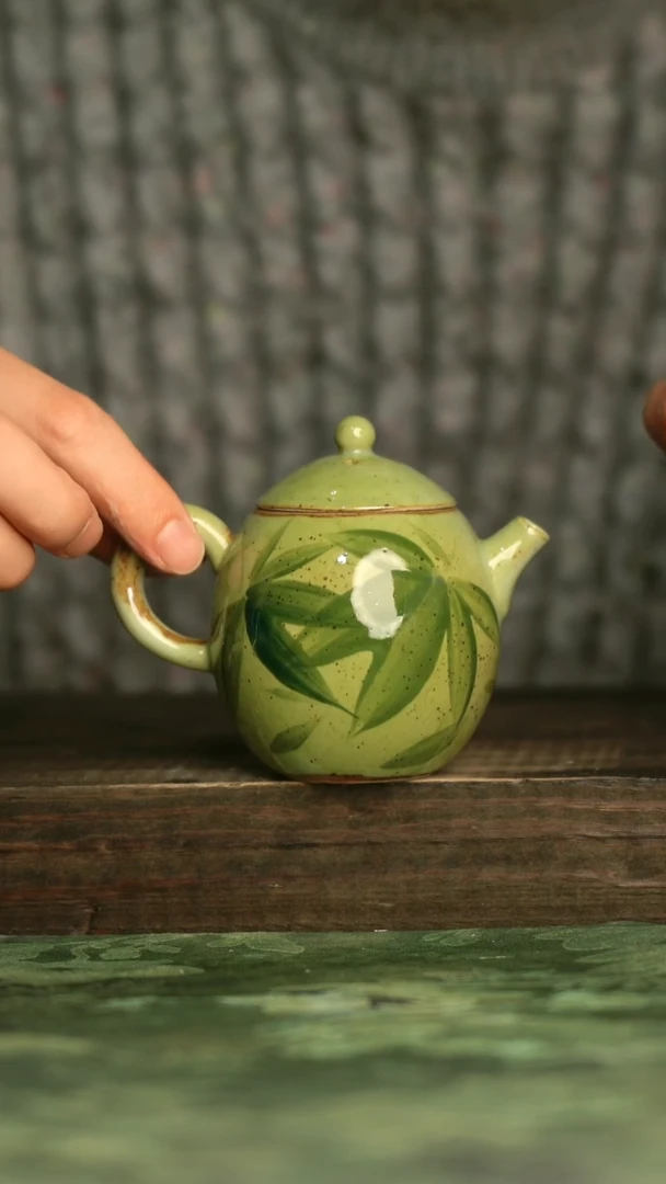 陶瓷青诗集手工手绘瓷器