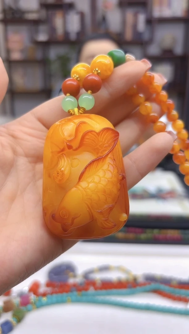 【闪购商品】蜜蜡毛衣链未镶嵌M178