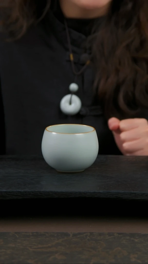 【闪购商品】杯汝窑大容量主人杯欢喜杯1