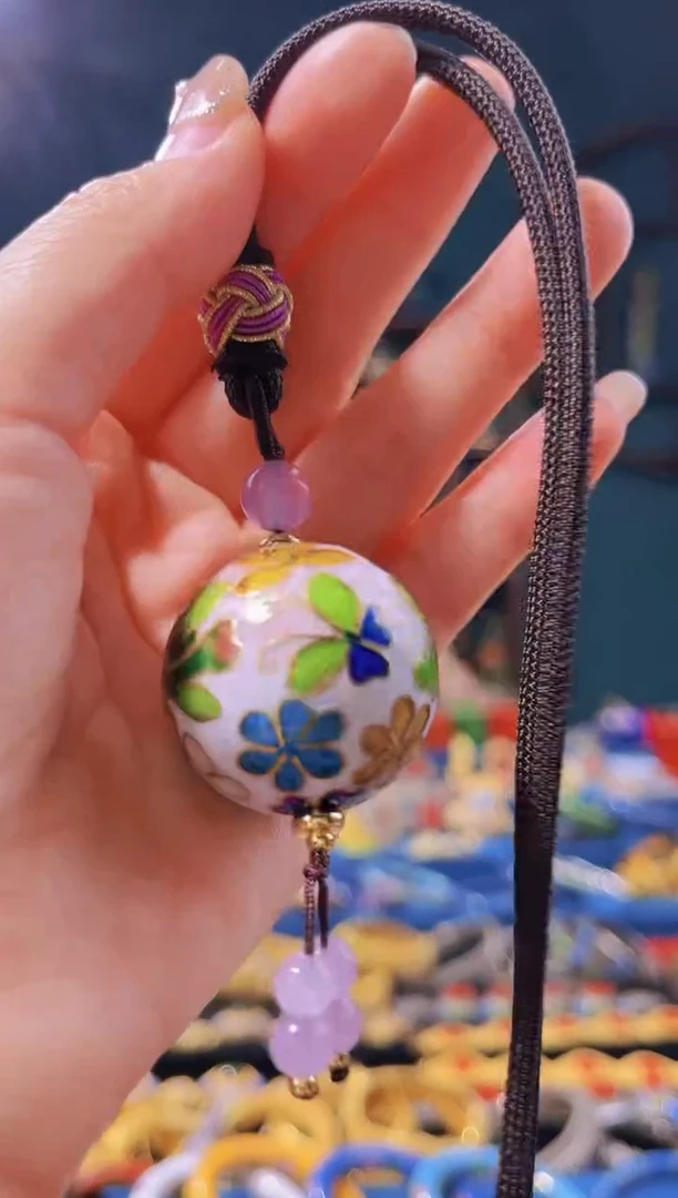 【闪购商品】景泰蓝3.0大珠项链白色