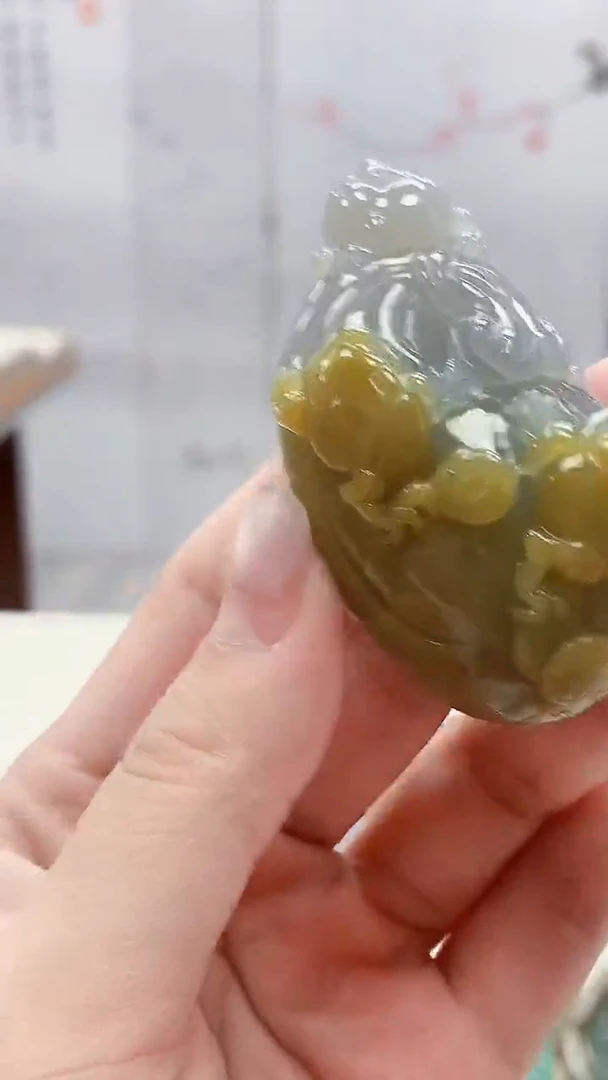 定制翡翠未镶嵌4902lr-毛货挂件215