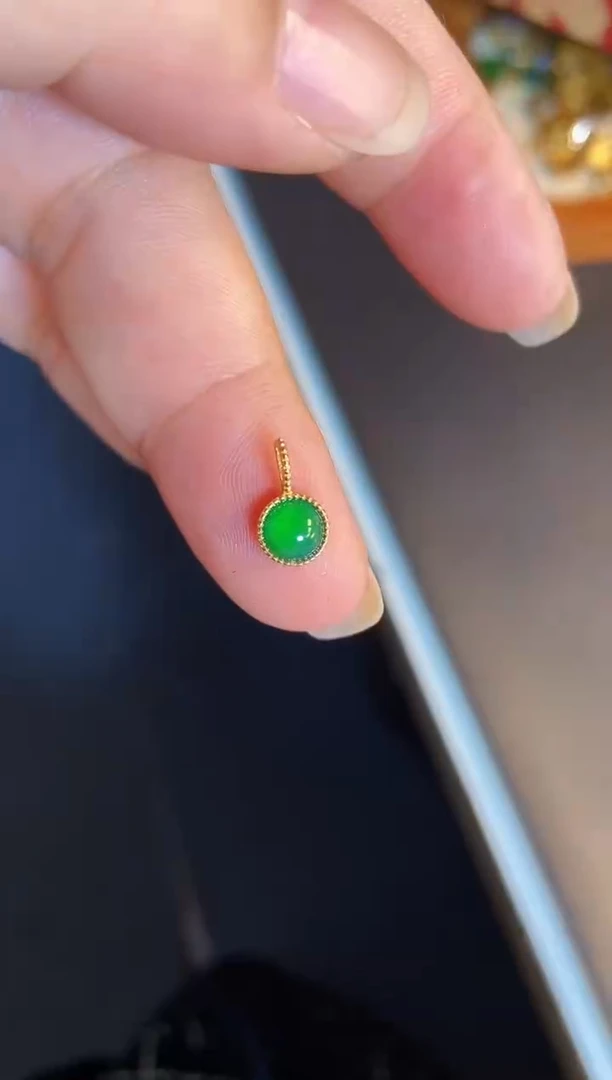 吊坠(不含链)银S925镶嵌翡翠1