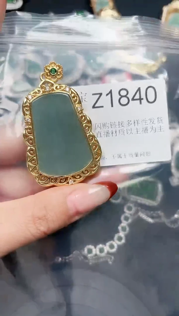 【闪购商品】翡翠颈饰未镶嵌赠皮绳1840