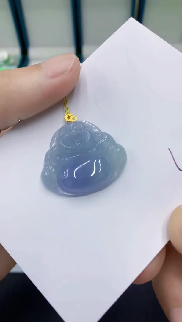 颈饰18K金镶嵌翡翠翡翠