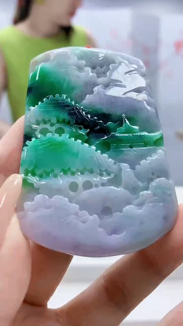 定制翡翠未镶嵌4852xx-毛货挂件48