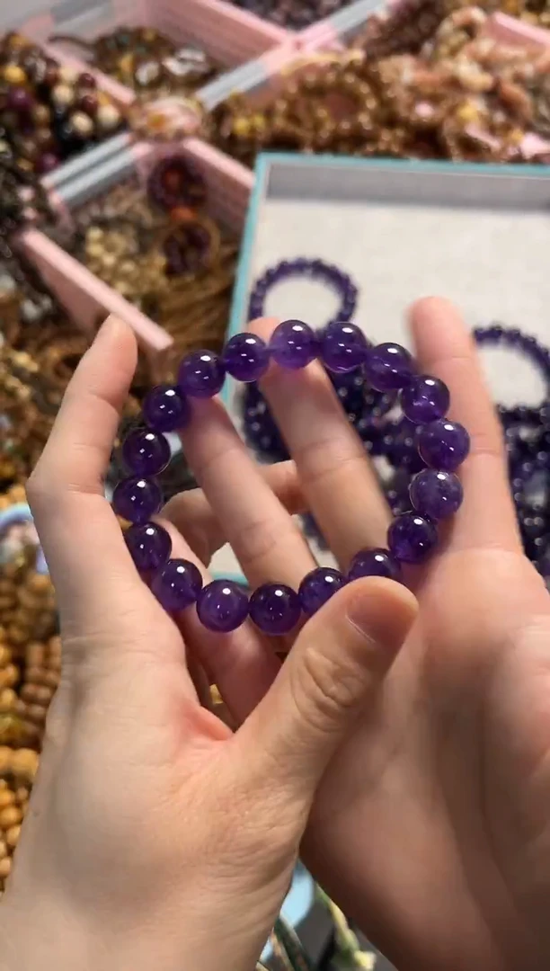未镶嵌手串紫晶天然紫水晶手串