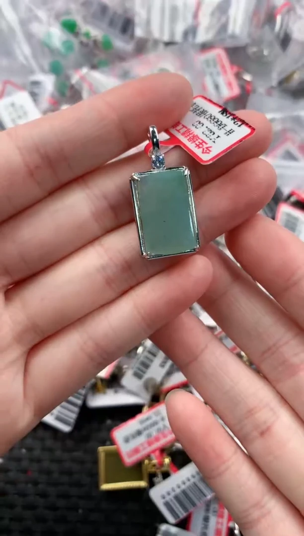 银S925镶嵌戒指翡翠1111----7