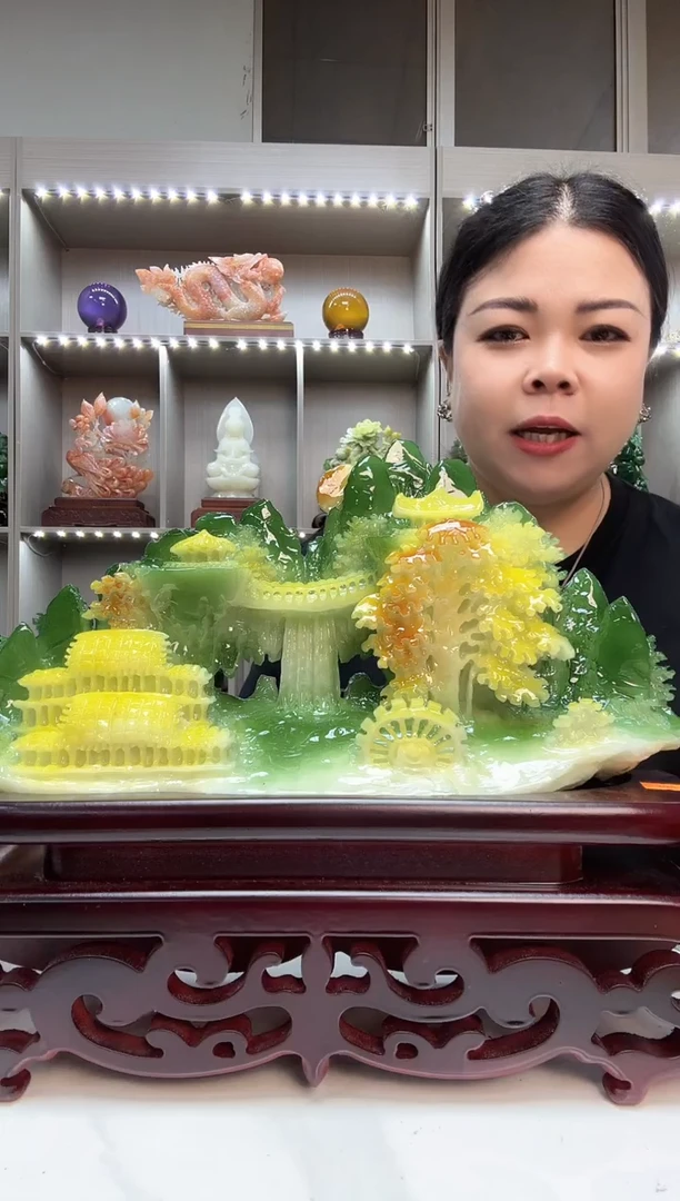 石材天然岫岩玉摆件