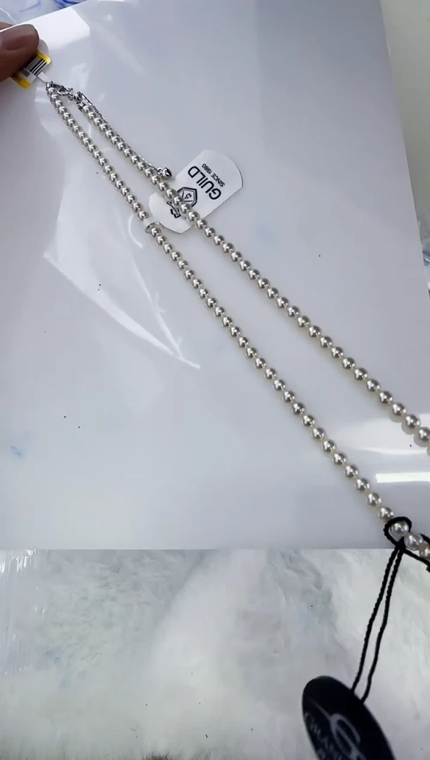 未镶嵌淡水珍珠DA淡水珍珠串链带吉尔德大证4-5 ss145