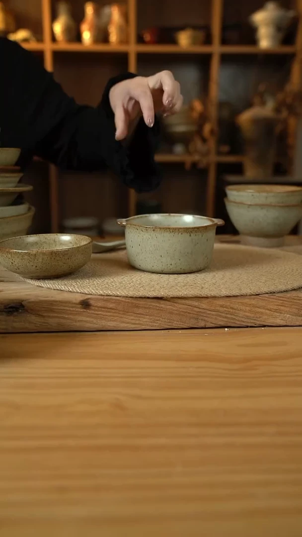 奶奶系列的双耳早餐碗1个