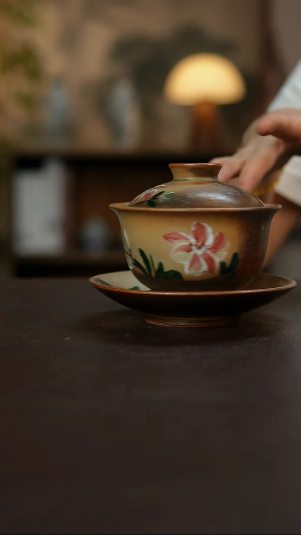 杯景德镇陶瓷杯碗柴烧多人