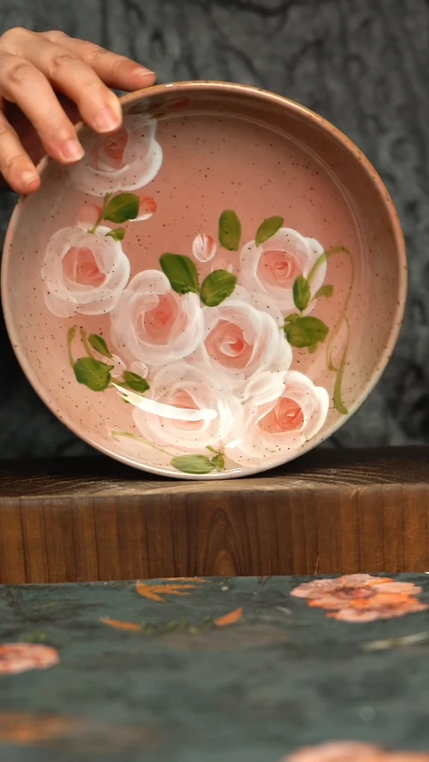 杯釉下彩手工手绘同款陶器