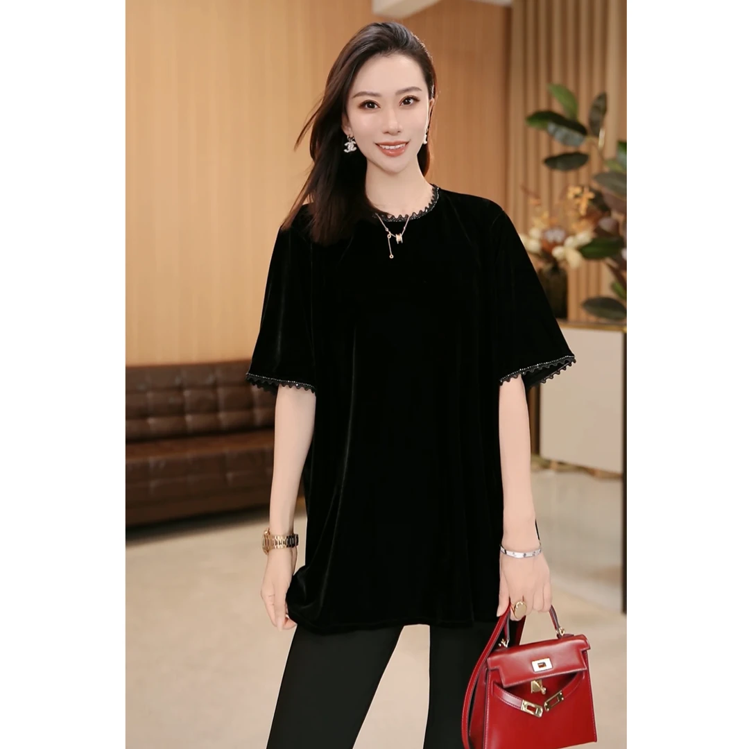 林果&季得 【青梅酒】时尚减龄气质百搭女士宽松款T恤