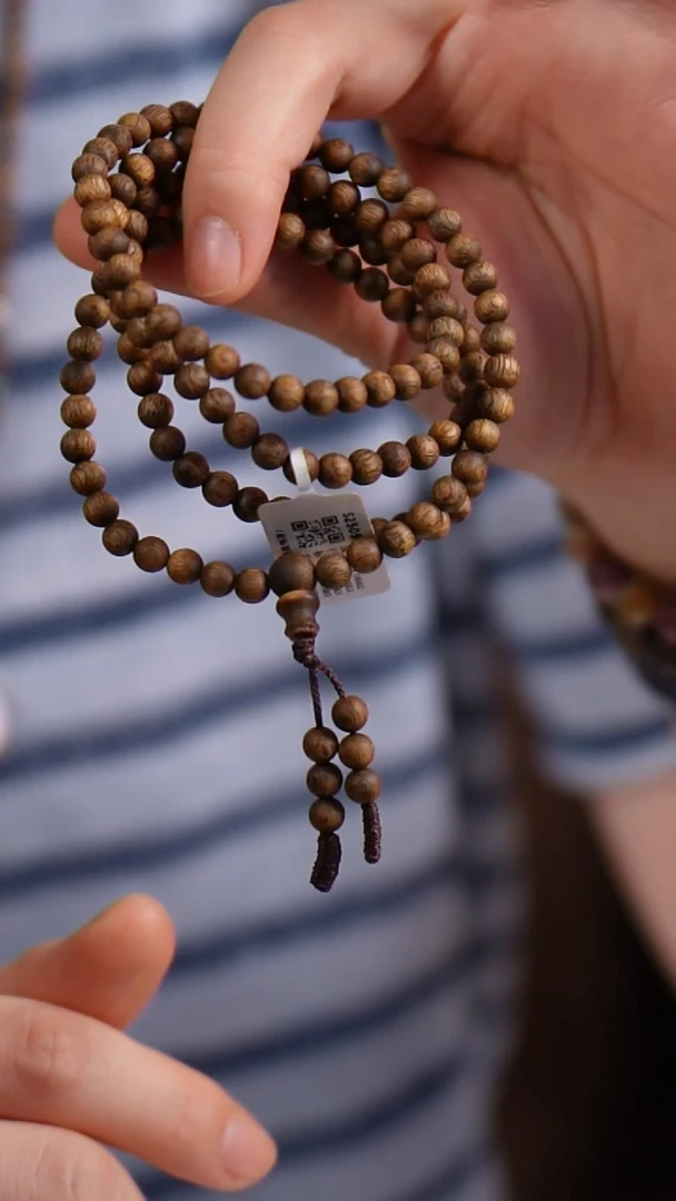 手串沉香S250514-11顺纹乌浮