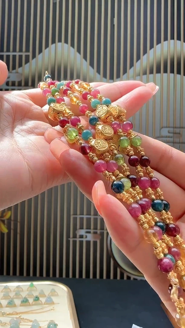 【闪购商品】碧玺手链银S925镶嵌多样性发一件TZG0115025