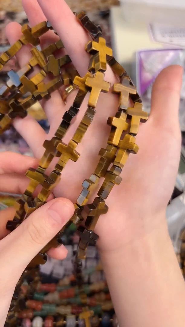 玛瑙/玉髓合金珠宝半成品虎眼十字架