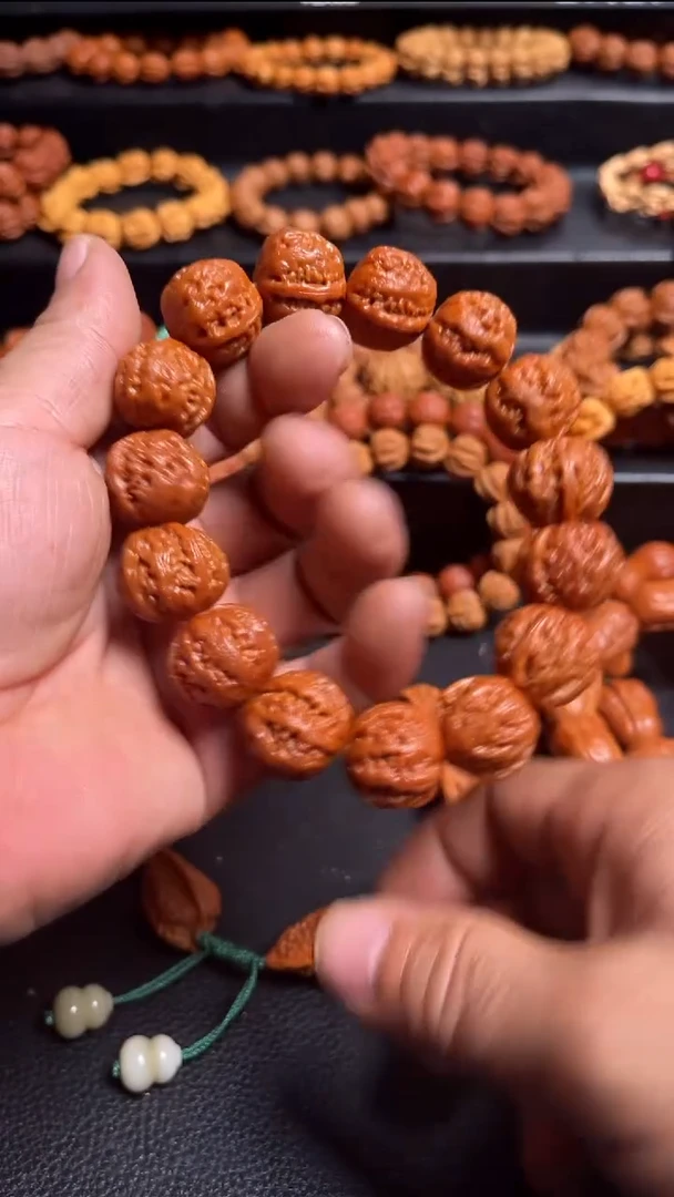 吊坠桃核平*心文玩手串