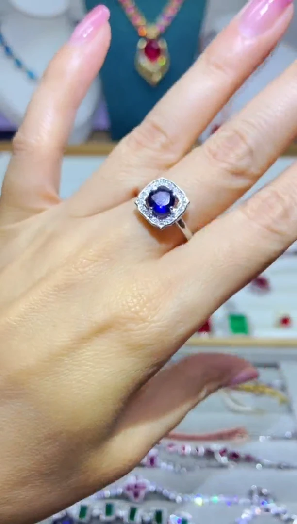 银S925镶嵌耳饰紫晶1