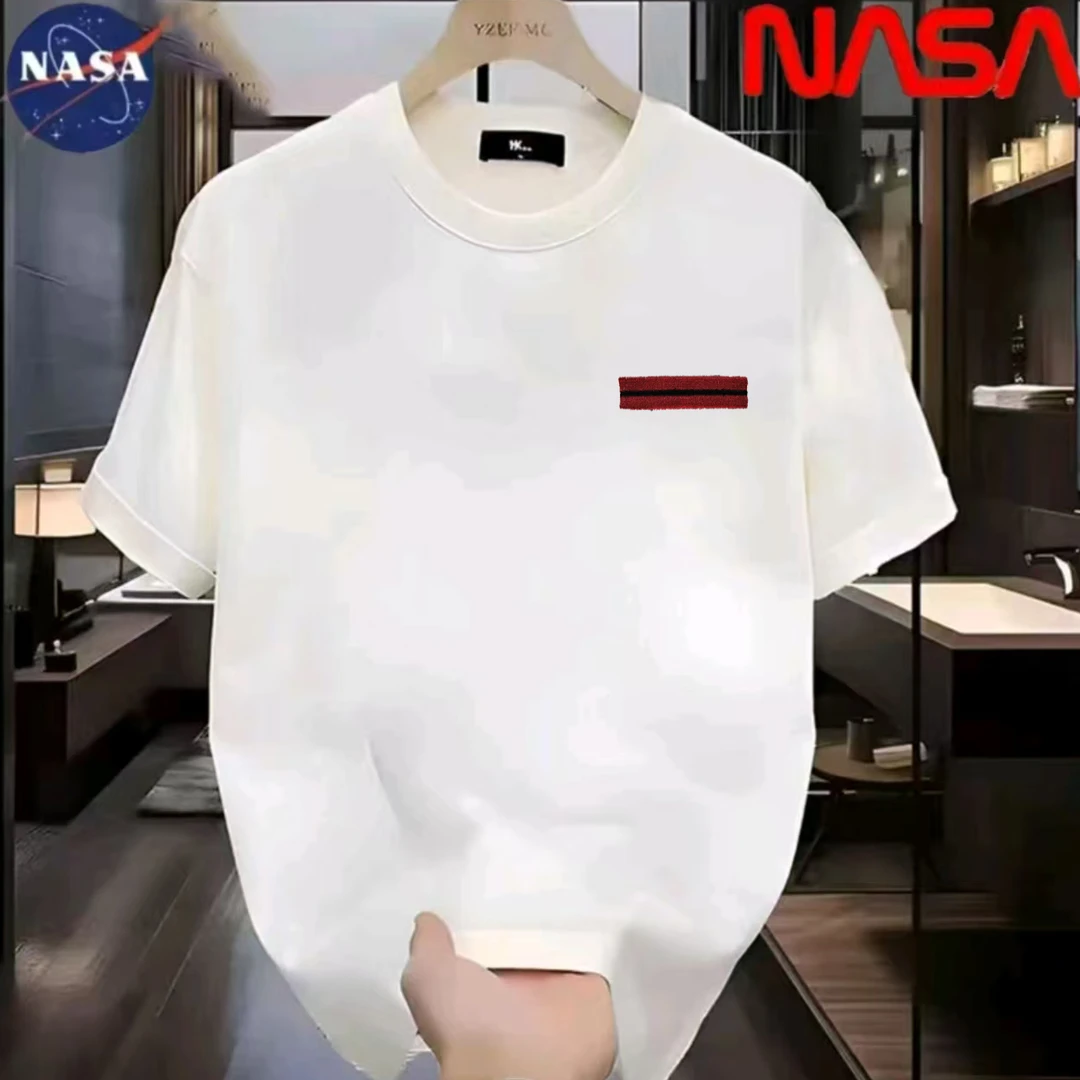 NASA联名纯棉夏季圆领短袖T恤微宽松时尚男女同款休闲百搭18