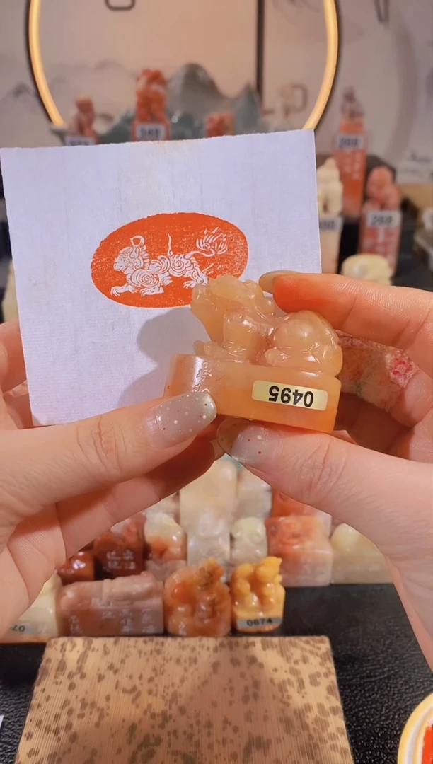 【闪购商品】昌化石印石麒麟2.7*4.6-0495