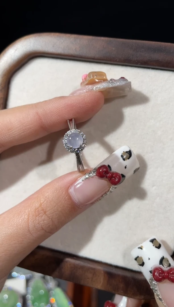 【闪购商品】翡翠戒指银S925镶嵌戒指