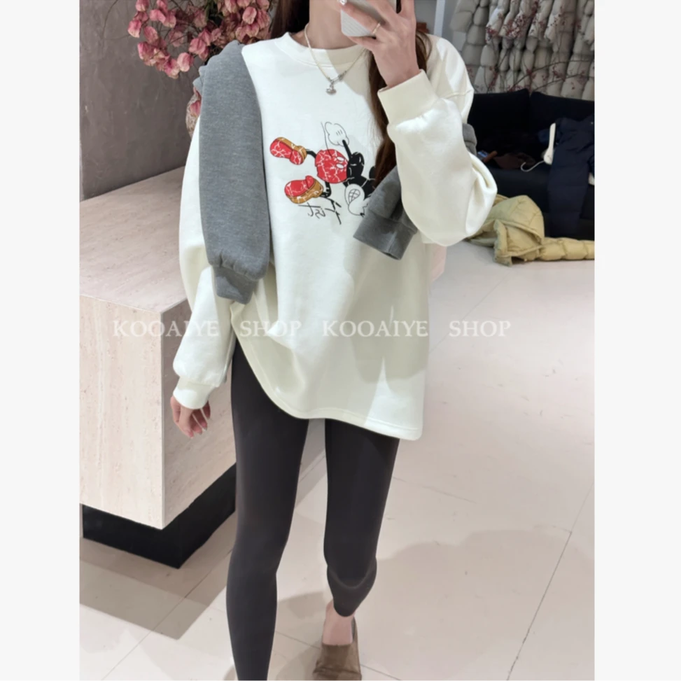 【炸裂米奇】冬季新款韩系休闲宽松基础百搭T恤