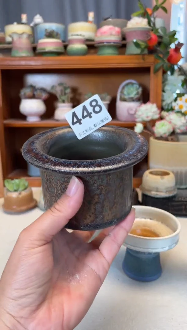 瓷片露*吟445知木小芳花盆