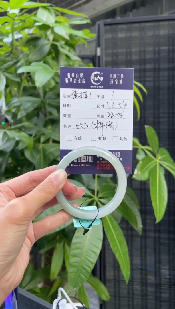 未镶嵌手镯翡翠Q 53正圈 5530