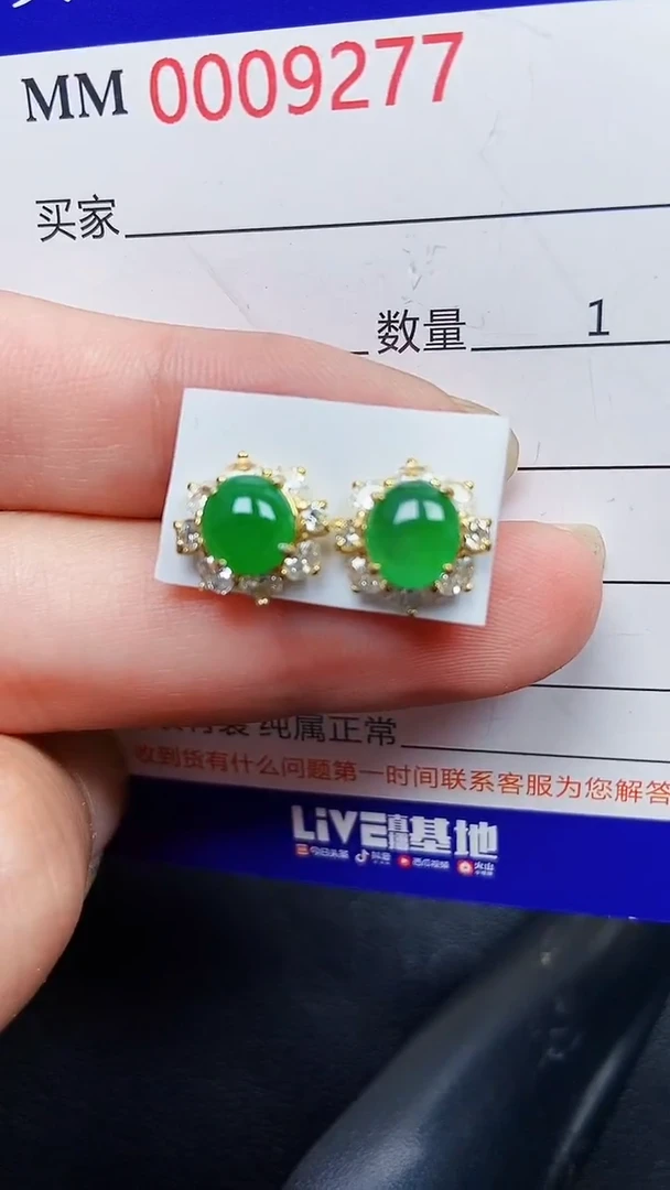 翡翠银S925镶嵌颈饰9277