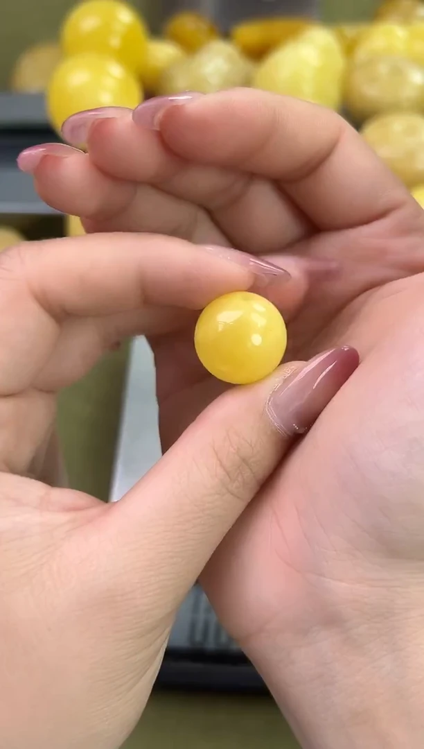 裸石琥珀未镶嵌天然琥珀蜜蜡圆珠