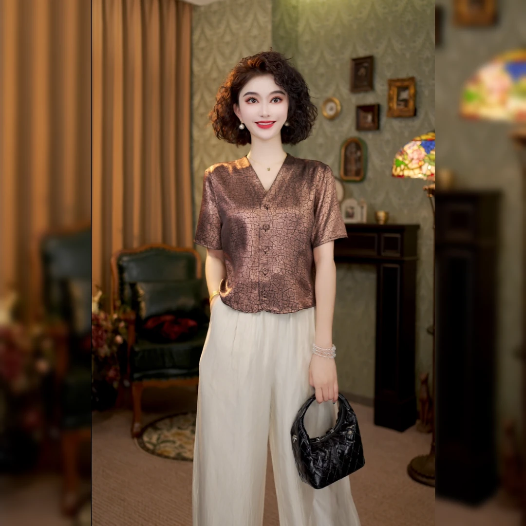 【双面穿】新中式国风2025夏季新款双面穿上衣LYGSY1515