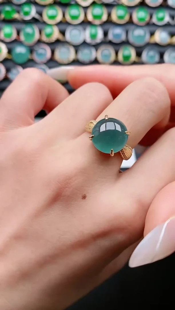 【闪购商品】翡翠戒指银S925镶嵌11111